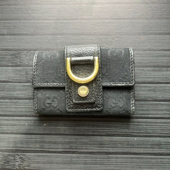 Gucci GG Black Canvas Key Holder Authentic|Used - Picture 1 of 4